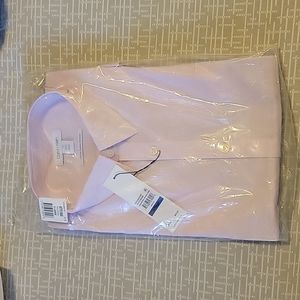 New Men's Pink Chambray Long Sleeve Dress Shirt size XL